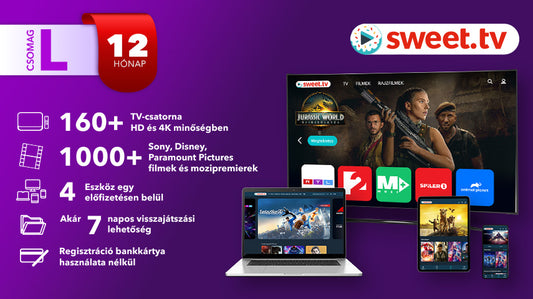Sweet.tv Előfizetés L csomag – HU – 12 hónap – Digitális Voucher
