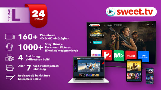 Sweet.tv Előfizetés L csomag – HU – 24 hónap – Digitális Voucher