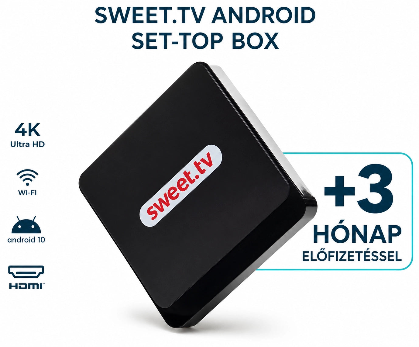 Sweet.TV Box 2, + L csomag 3 hónapos Digitális Voucher