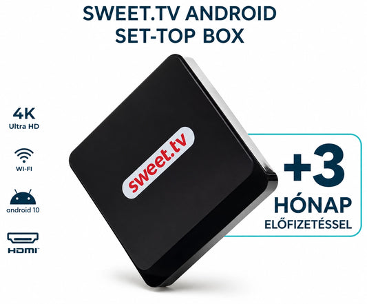 Sweet.TV Box 2, + L csomag 3 hónapos Digitális Voucher
