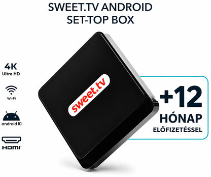 Sweet.TV Box 2, + L csomag 12 hónapos Digitális Voucher