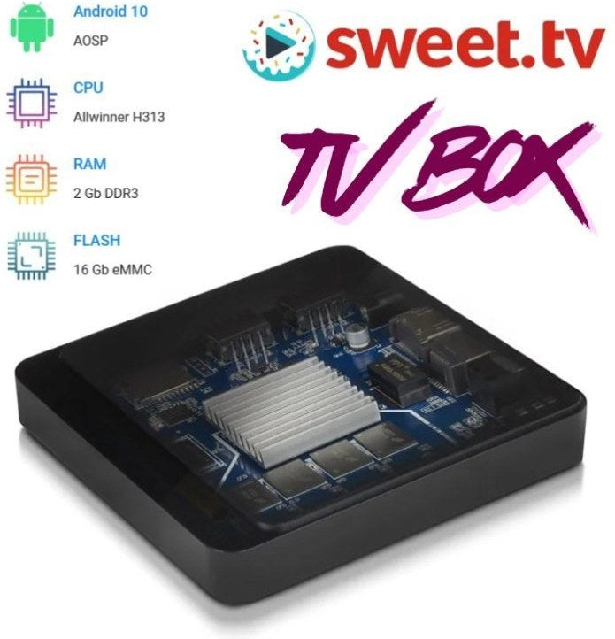 Sweet.TV Box 2, + L csomag 12 hónapos Digitális Voucher